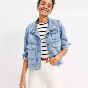 LOFT Utility Denim Jacket - XS - NWT - So Stylish